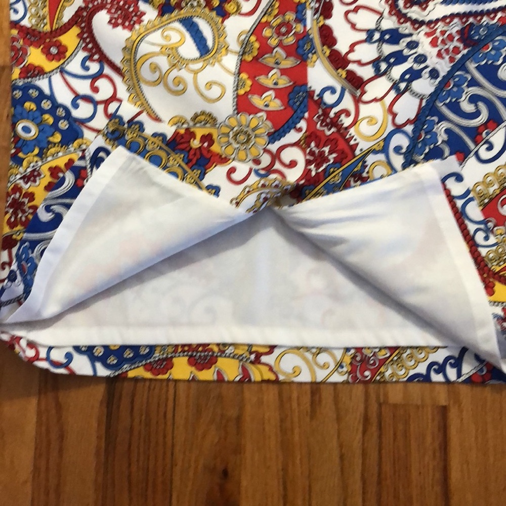 Pretty Paisley Talbots Pencil Skirt Sz 10P - Picture 5 of 8